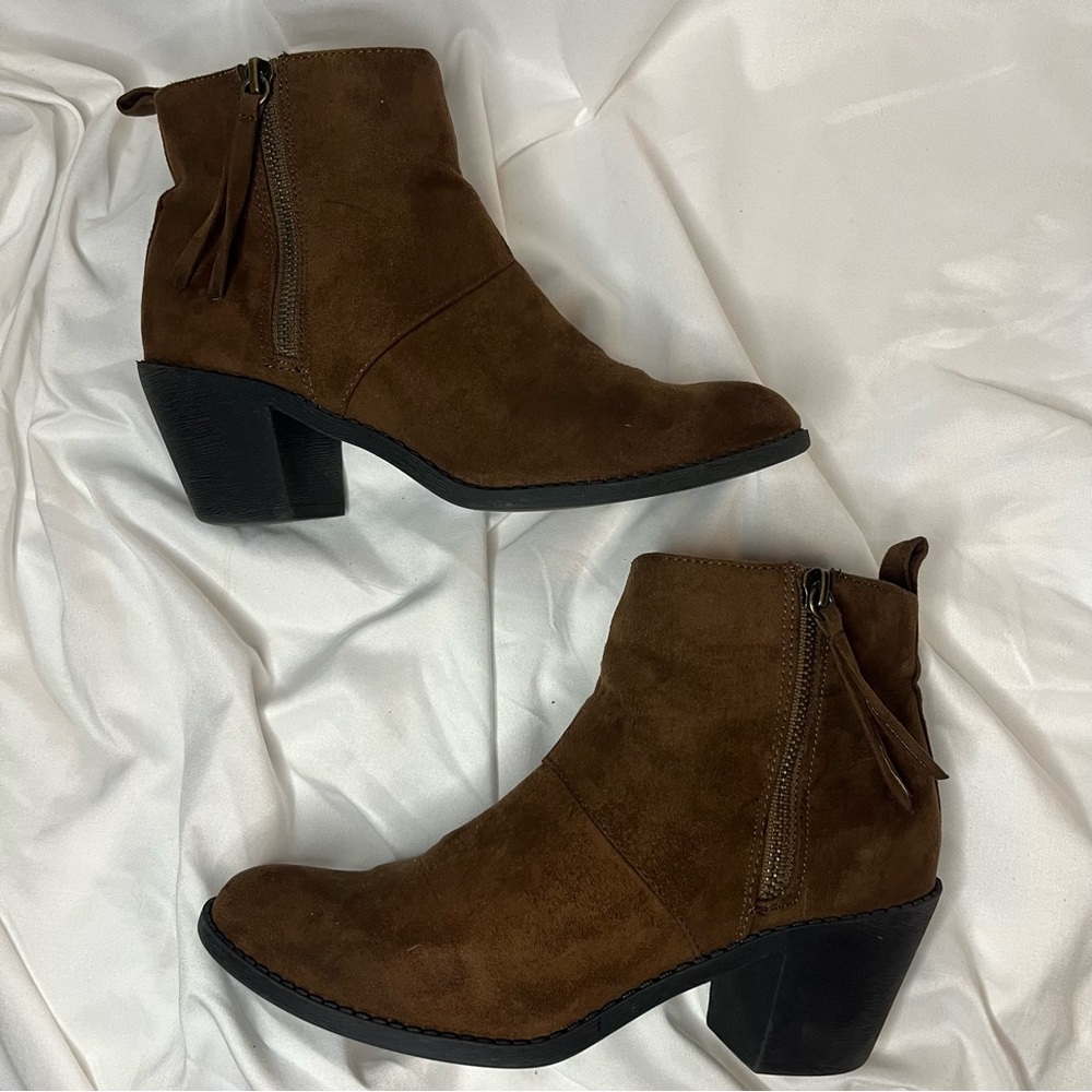 Brown Suede Ankle Boots